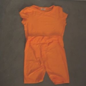 bright orange too and shorts
